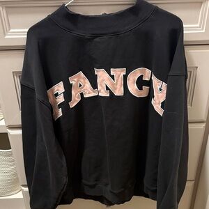 Black Fancy Women's Turtleneck Sweater